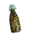 PET Brown Leopard Baskılı Shrink Sleeve Etiketleri Bebek İçecek Şişeleri için