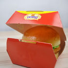 Burger King Ambalaj için Özel Yapılmış Kağıt Kutu, Restaurant için Hamburger Kağıt Kutusu