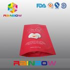 Kırmızı mat yüzey alüminyum yağ alt köşebent çanta foe aperatif / kek paketleme