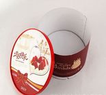 Dekoratif Kırmızı Ve Beyaz Yuvarlak Karton Ambalaj Kutuları Doğum Günü Pastası Kutusu