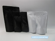 Folyo kaplı plastik kahve torbaları gaz alma valfi 250g kahve tozu paketleme için fermuarlı