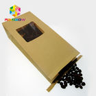 Özelleştirilmiş Kalay Kravat Kahve Açılıp Kapanabilir Kraft Kağıt Torbalar / 3 Yan Mühür Kılıfı