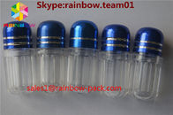 Küçük hap şekli kapsül konteyner seks hapları kapsül kapsül kılıf için gergedan 7 hap ambalaj geliştirme hapı şişe