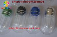 kapsül şeklindeki konteyner seks hapı şişe kabı Pills Şekil Şişe Ile Metal Kap plastik hap şişeleri