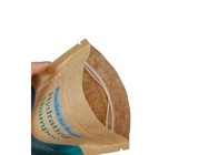 Toptan Kahverengi Kraft Kağıt Doypack Koku Geçirmez Yenilebilir Ambalaj Stand Up Torbalar