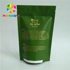 Fermuar Özel Tasarım ile Alüminyum Folyo Astarlı Mat Beyaz Yeşil Çay Paketleme Çantası