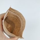Doypack Ziplock Kahverengi Beyaz Kraft El Yapımı Kağıdı Ayağa Kalkan Cüzdanlar Gıda Paketleri Kokusuz Zipper Torbaları