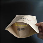 Yaprak Logo Baskılı Çay Poşetleri Paketleme Kahverengi Kraft Kağıt Fermuarlı Kese Temizle Pencereli