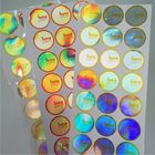 PVC Şeffaf Shrink Kol Etiketleri Kutu / Hap Şişesi İçin Barkod Metalik Holografik Etiketleri