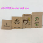 PE Kaplamalı Kilitli Ambalaj Torbaları Kağıt Poşet Kılıfı Kahve / Çay / Aperatif İçin Özelleştirilmiş Boyut Kraft Çantaları