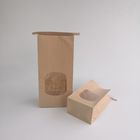 Teneke Kravat Kahverengi Yan Gusset Özelleştirilmiş Kağıt Torbaları Yağlı Camlı Dayanıklı