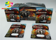 Erkek Geliştirme Hapları Blister Ambalaj Paketleme 3D Rhino Blister Kart Kapsül Paketi İçin