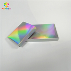 Hediye için Özelleştirilmiş Baskılı Glitter Kağıt Kutu Ambalaj Kozmetik Holografik Lazer