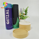 Yeşil Çay Tıbbı Tablet Ambalaj Kompozit Push Up Kağıt Tüpü Logo Özelleştirilmiş