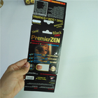 Premier ZEN Blister Paketi Ambalaj Metalik Gümüş Kağıt Kart, Erkek Enhancer Kapsül için