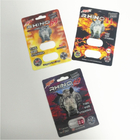 Dayanıklı Erkek Geliştirme Hapları Ambalajı Rhino Serisi 3D Kartlar Kapsül Blister Paketi