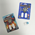 Dayanıklı RHINO Plastik Blister Ambalaj 3d Lentiküler Kart Erkek Kuşe Kağıt Malzemesi