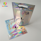 Cilt Bakımı Kozmetik Ambalaj Torbası Hologram Folyo Banyo Tuzu Pencere / Askılı Paketleme