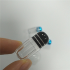 PS Mini Gergedan Hapları Konteyner Şeffaf Plastik Hap Şişeleri Metal Kapaklı Sekizgen Stil