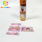 Pembe Yapıştırıcı Stickersshrink Wrap Kollu PVC Malzeme Özel Şişe Kutusu İçin Basılmış