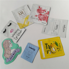 Sarı parlak özelleştirilmiş kozmetik ambalaj çantası / folyo düz yeşil çay aroması cilt bakımı çantası