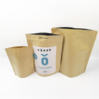 100g 250g Kahve Tozu CYMK VMPET Kraft Kağıt Fermuarlı Çanta