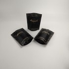 Stand Up Siyah Kraft Kağıt Kraft Kağıt Mühürlenebilir Çanta Zip Kilit Biyobozunur Kraft Kağıt Kahve Çantası