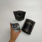 Stand Up Siyah Kraft Kağıt Kraft Kağıt Mühürlenebilir Çanta Zip Kilit Biyobozunur Kraft Kağıt Kahve Çantası