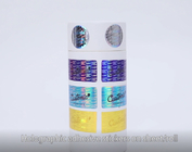 Holografik 60mic Dekoratif Etiket Yapışkanlı Etiketler UV CYMK