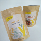 Gübrelenebilir Stand Up Çay Poşeti Un Ambalajı Pet Gıda İçin Kraft Kağıt Torbalar