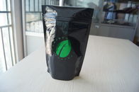 Parlak Siyah Sıcak Yaldız Alüminyum Folyo Çanta, Kilitli Coffee Bean Paketleme
