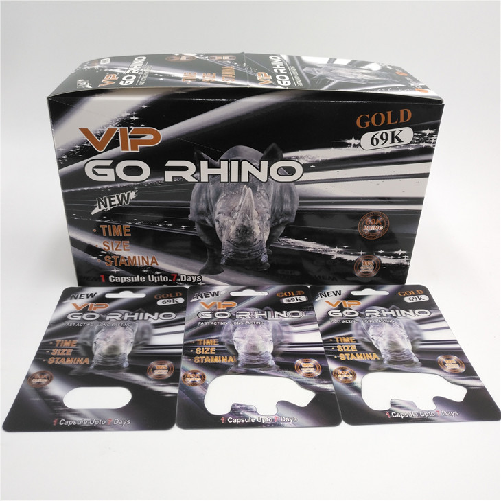Git Rhino 3D Kart Erkek Geliştirme Hapları Ambalaj, Seks Hap Kapsül Ambalaj Geri Dönüşümlü