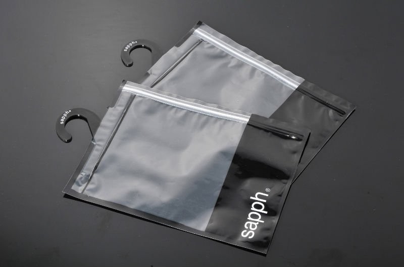 Pamuklu Çorap İçin Cazip Poly Bag Ambalaj Slider Fermuar Ve Askı