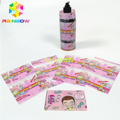 Pembe Yapıştırıcı Stickersshrink Wrap Kollu PVC Malzeme Özel Şişe Kutusu İçin Basılmış