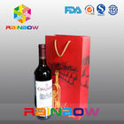 Kırmızı Şarap Şişeleri Ambalajı İçin PP Halatlı Biyobozunur Özelleştirilmiş Kağıt Torbalar