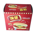 Hamburger için Beyaz Karton Renkli Baskı Kağıt Kutu Ambalajı
