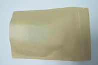 Çerezler Ambalaj için Ön Kahverengi Kraft Kağıt Üç Yan Seal Çanta Temizle