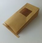 Folyo Astarlı Snack Çanta Ambalaj Kağıt Torba Kraft Kağıt Torbalar Kalay Kravat Ve Pencereli