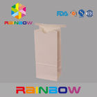 Beyaz Kraft Kağıt Düz Tabanlı Teneke Kravatlı Pencere Çantaları, Chia Tohum Paketleme