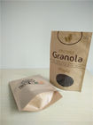 Quinoa Tohumları Ambalaj için Oval Pencere ile Fermuar Top Özelleştirilmiş Kağıt Torba