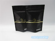 Kahve tozu Plastik Torbalar Ambalaj, logo baskılı kahve çekirdeği paketleme mat siyah