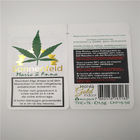Hotstamped Beyaz Özelleştirilmiş CBD Yapraklar Kağıt Torbalar, Tütün CBD Yapraklar Için Kraft Kağıt Ambalaj