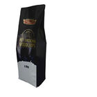 Özel 250g 500g 1 kg kare blok düz dipli kilitli kahve çekirdeği paketleme çantası