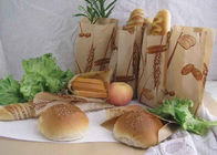 Yağa Dayanıklı Stand Up Kraft Ekmek / Logolu Hamburger İçin Özel Kağıt Çantalar