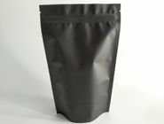 Matt Siyah Stand Up Kılıfı Çanta 250g 500g 140 Mikron Kalınlığı Özelleştirilmiş Baskı Logosu