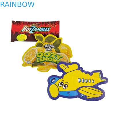 Yenilebilir 3.5g Mylar Poşetler Ziplock Özel Şekilli Şeker Ot Bisküvi Sakızlı Ambalaj