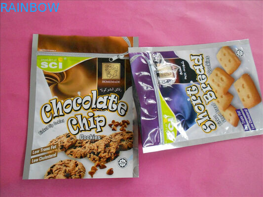 Zip Top ile OEM Stand Up Fermuarlı Kurabiye / Snack Bag Paketleme