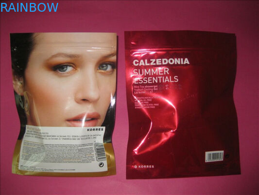 CMYK, Pantone PET / AL / PE Islak Havlu İçin Kozmetik Ambalaj Çantası, İnci Gücü