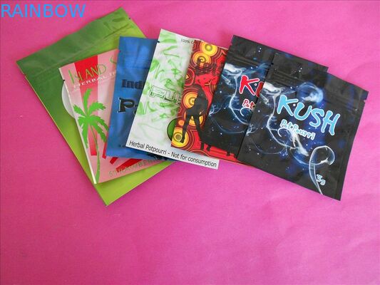 Suya Dayanıklı, Yağa Dayanıklı PET / VMPET / PE Bitkisel Tütsü Paketleme Torbaları