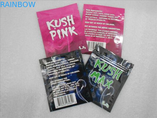 Suya Dayanıklı 100 mikron PET / VMPET / PE Bitkisel Tütsü Ambalajı